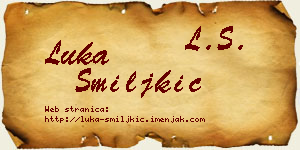 Luka Smiljkić vizit kartica